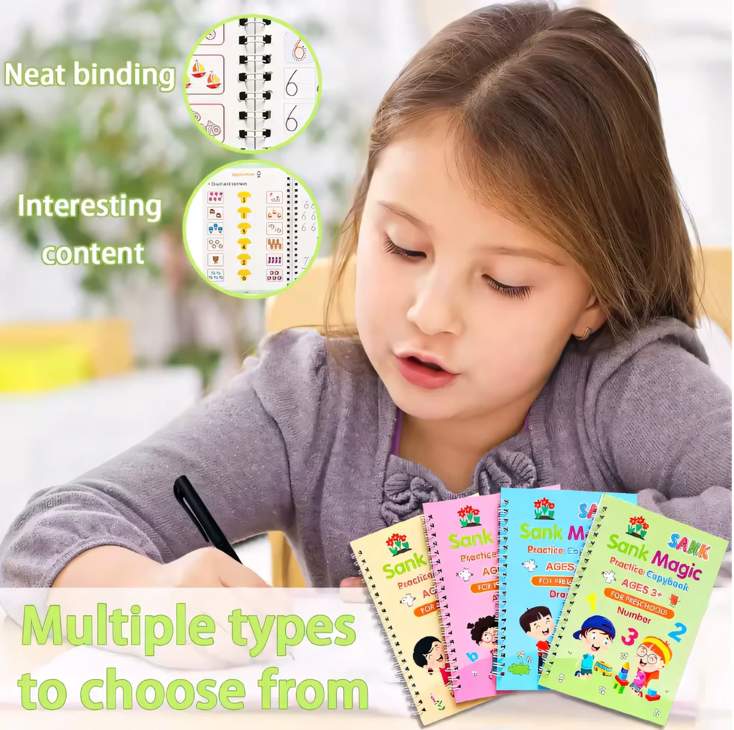 Magic Book™(4 BOOKS,1 PEN,1 GRIP,10 REFILL)